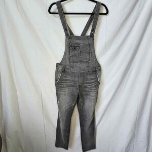 Free People Women's 26 Stone Washed Denim Overalls Gray Black 90s Y2K Streetwear